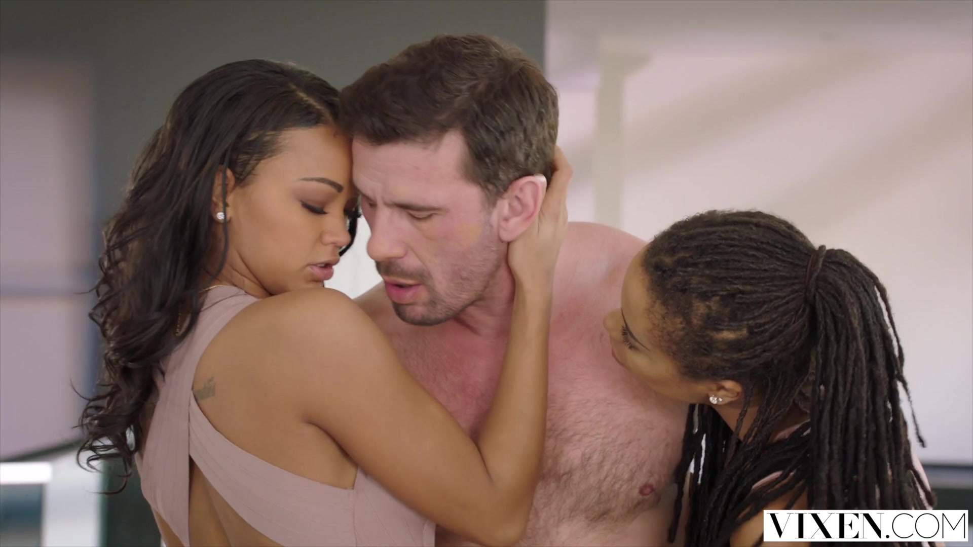 VIXEN Harley Dean and Kira Noir Share a Huge Cock