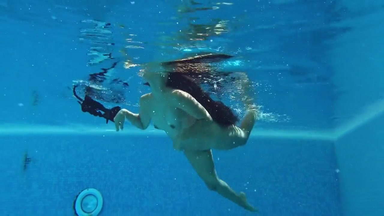 Swimming Pool Nudist Action By Sexy Latina Babe Andreina