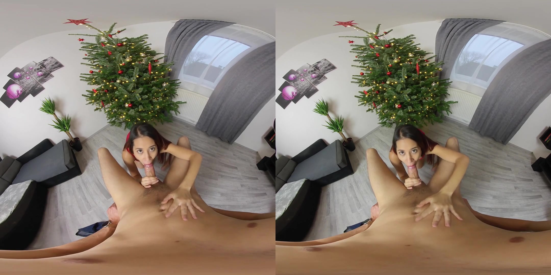 Merry Christmas - Big Tits Pornstar Blowjob and Reverse Cowgirl