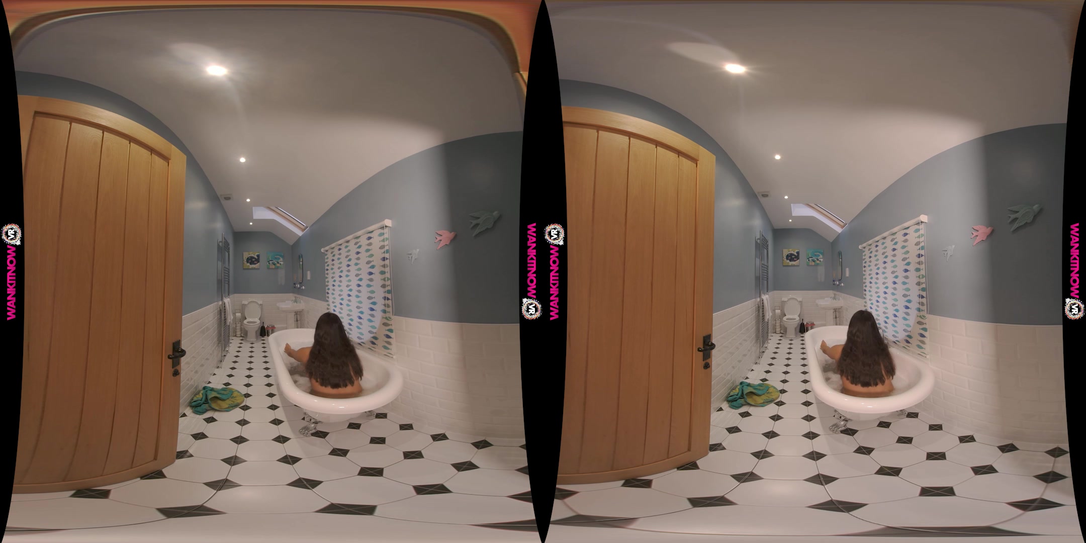 Bath Time Boner featuring Rogue - WankitNowVR