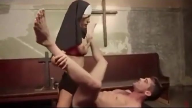 Man Repent For His Sins By Getting Fucked By a Nun And Cums On Her Cock