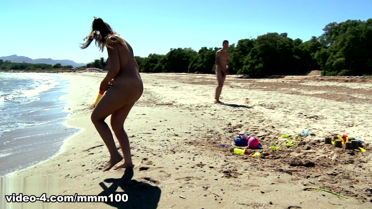 Nikki Litte in Cute Sexy spanish girl playing naked on the beach and peeing on older guy - MMM100