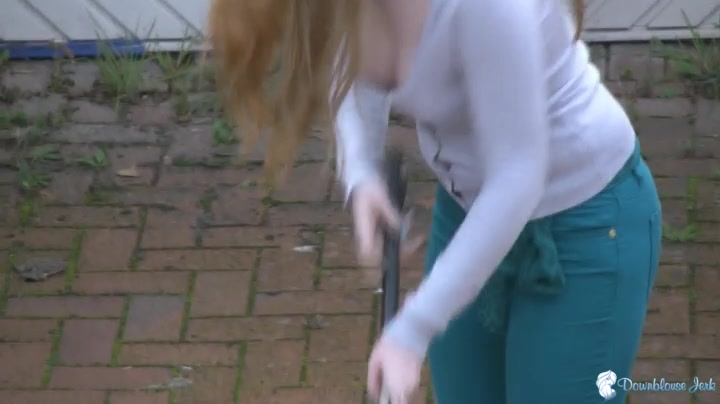 Kloe Kane in Driveway - DownblouseJerk