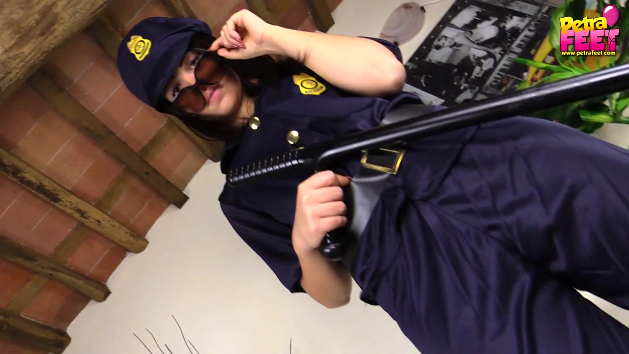 Super-hot Petra as a naughty police officer
