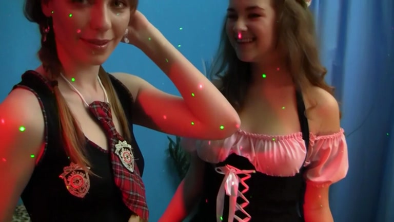 two hawt angels masturbating with sex tool