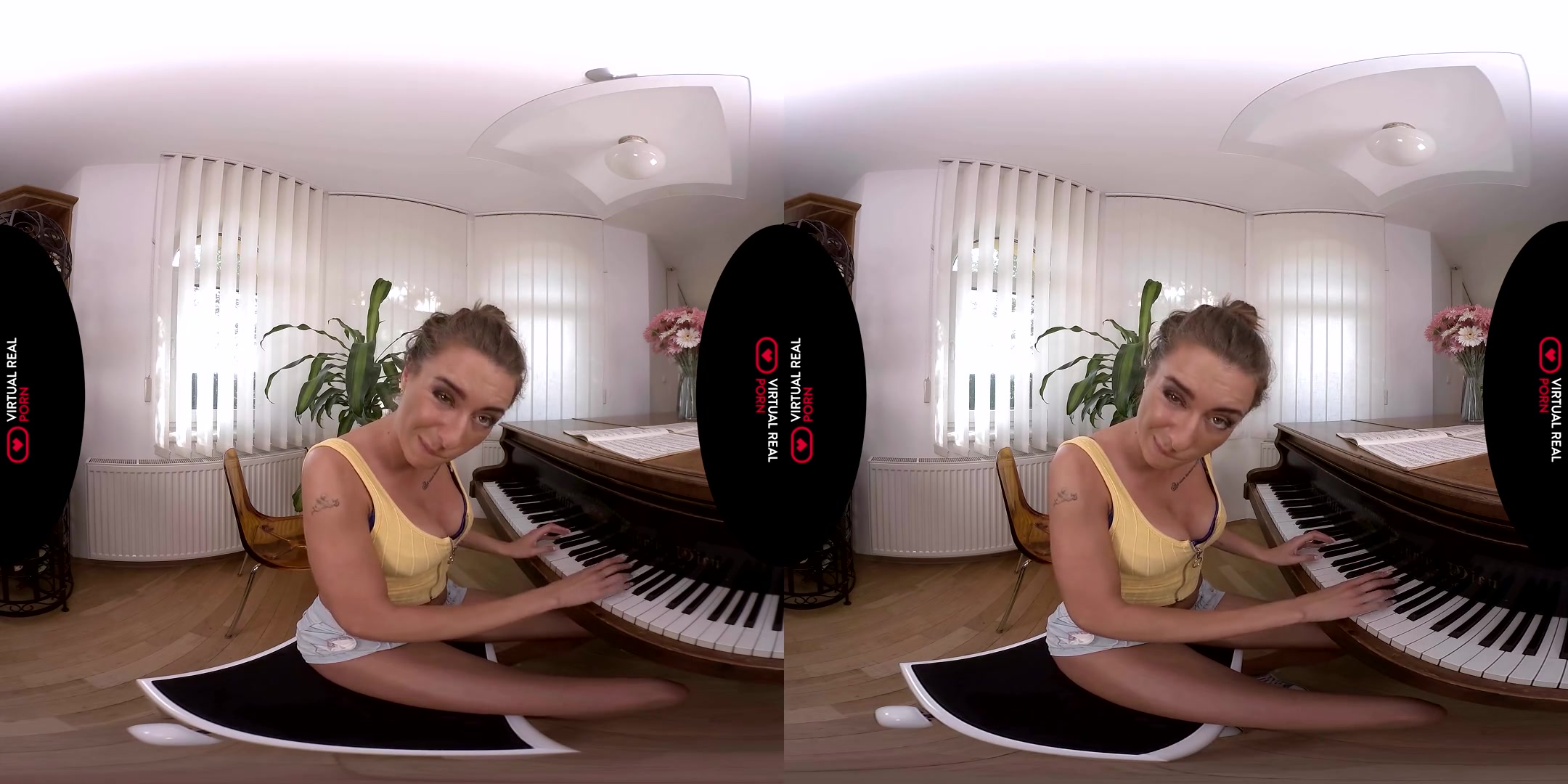 Sandra Wellness in Solo Piano - VirtualRealPorn