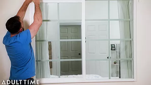 ADULT TIME - Lauren Phillips Shows Off Her AMAZING MILF TITS To The Maintenance Man!