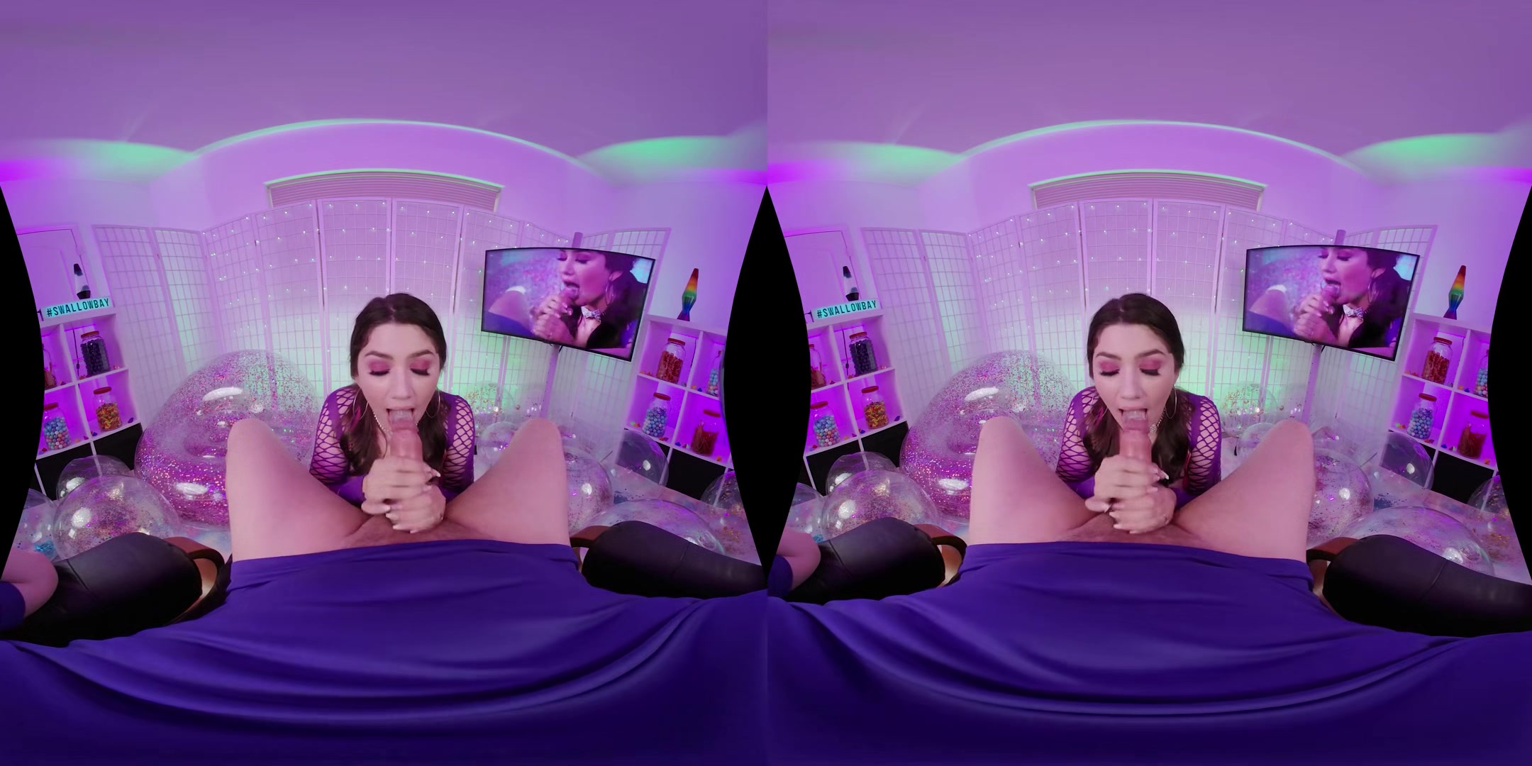 Brunette Compilation - Blowjob and Cumshot Cumpilation POV VR