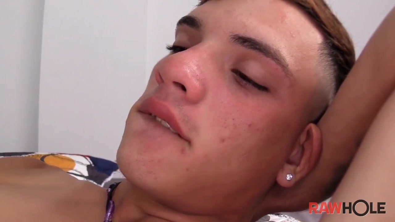 Skinny Latino Twink Boy Jerking Big Cock