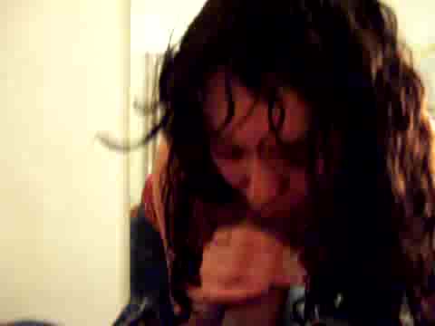 Wavy-haired Latina gives nice blowjob in the POV clip