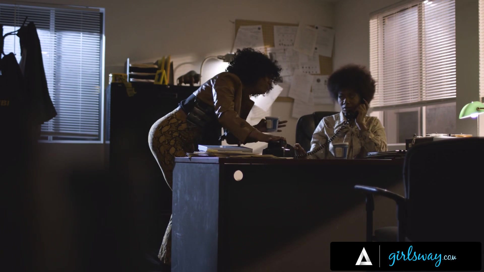 GIRLSWAY - Detective Misty Stone Has Hard Sex With Her Colleague On Their Desk at the Police Station