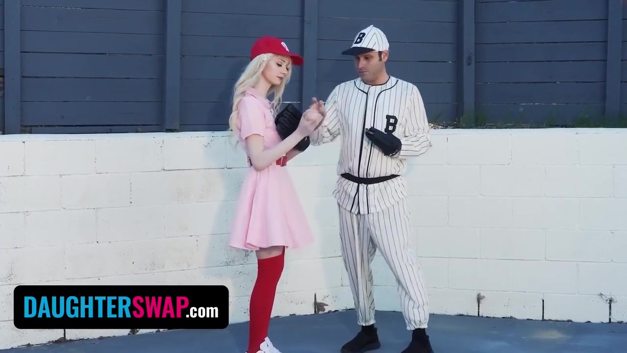 Cecelia Taylor And Mazy Myers - Cute Step Daughters Get Naughty With A Baseball Bat