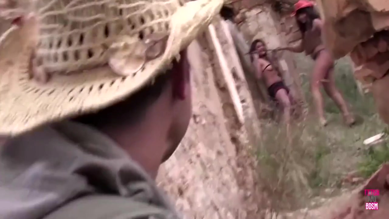 A Couple Of Hikers Find A Blonde In An Old Fortress And Fuck Her