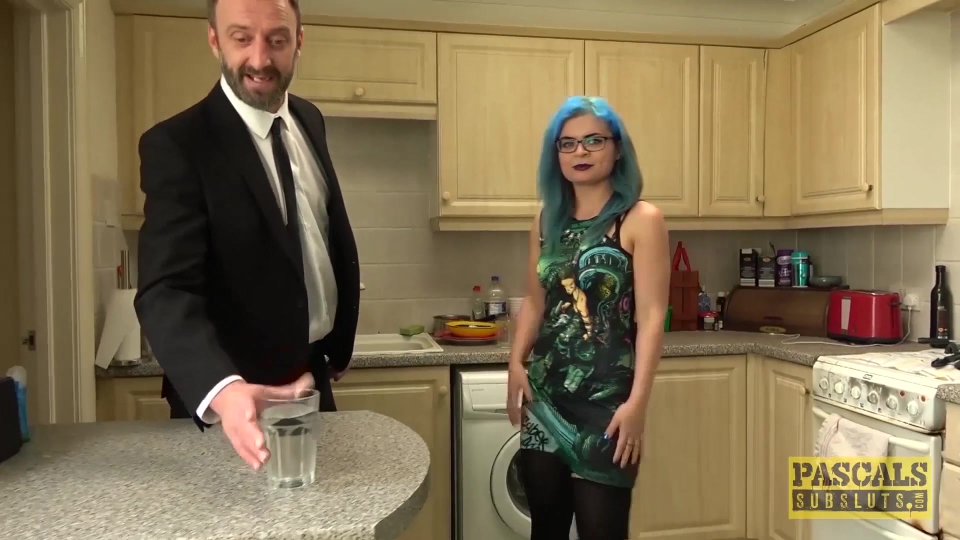 British sub slut gets fed with nasty maledoms hot cum