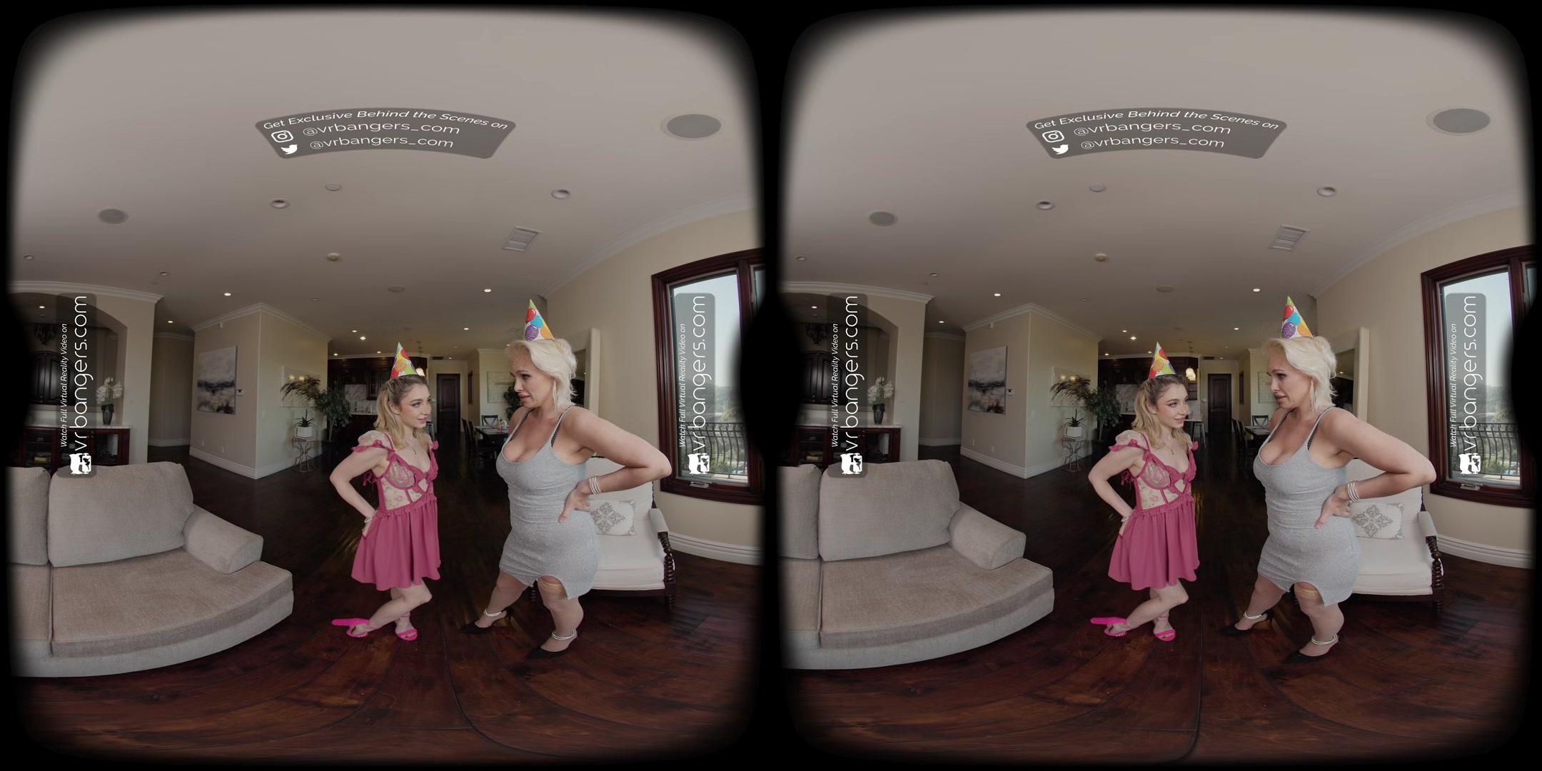 VR Bangers Stepmom Teach Stepdaughter How to Fuck in VR Porn