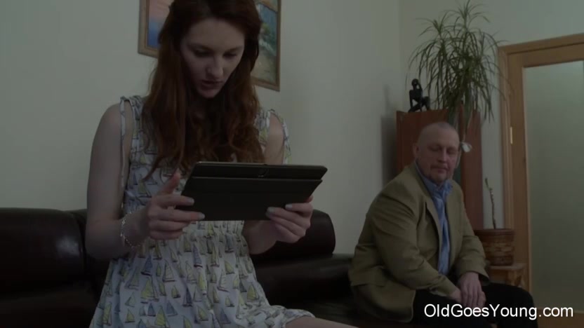 Alina has a great looking ass and this old goes young guy want to see it completely naked.