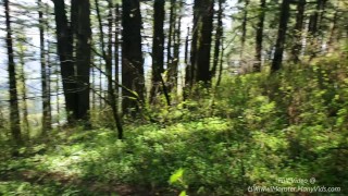  Outdoor Adventure! Public Blowjob, Creamy Bating, and Cum Walk!