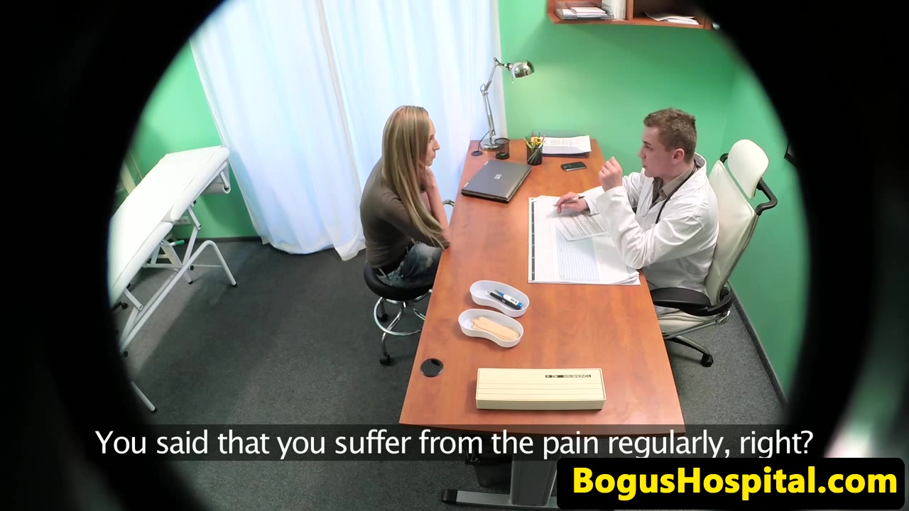 Amateur euro patient doggystyled during exam