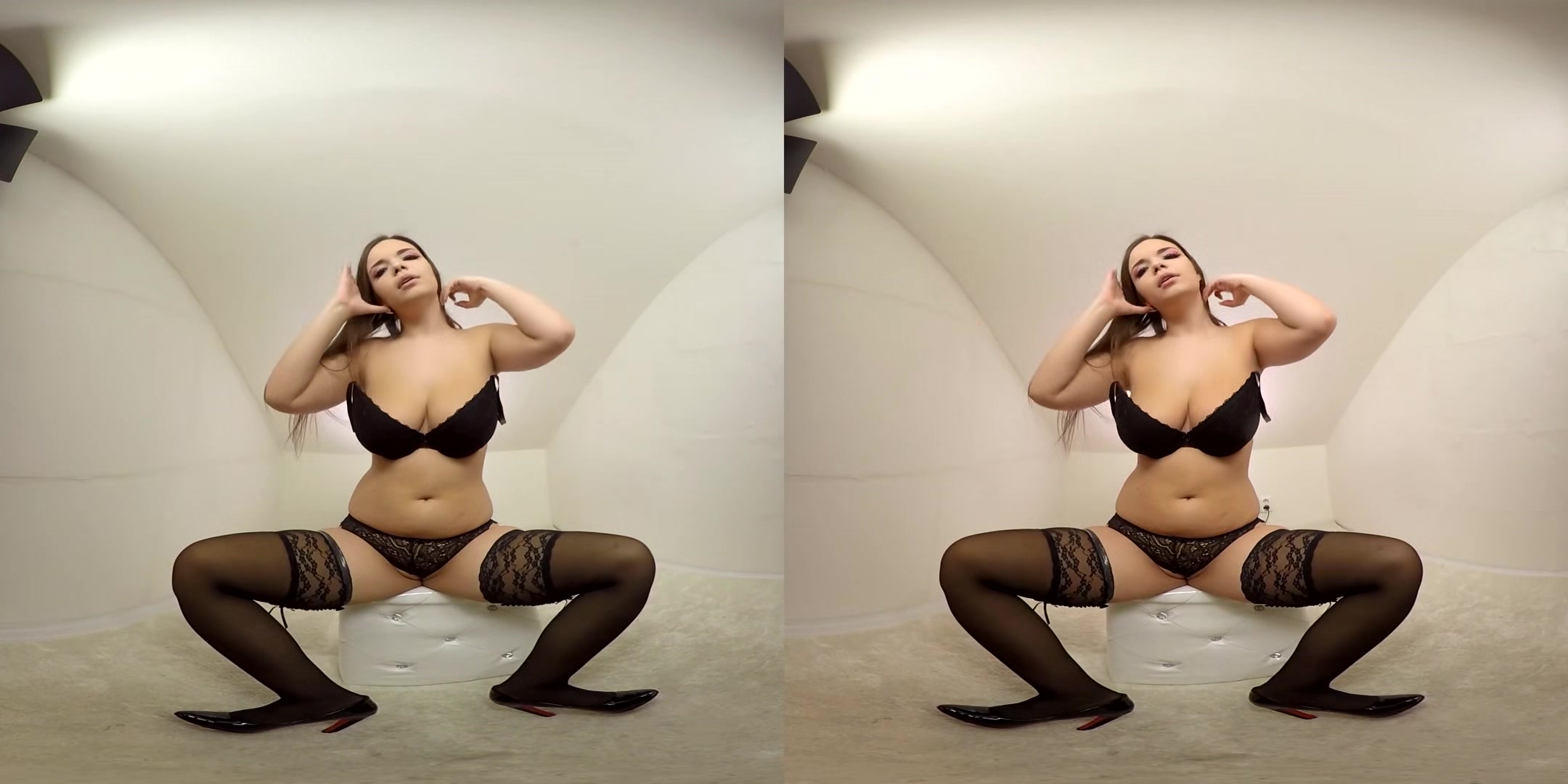Hot Sofia Lee Playing With Her Favorite Toy - Stockings, Teen, Toying