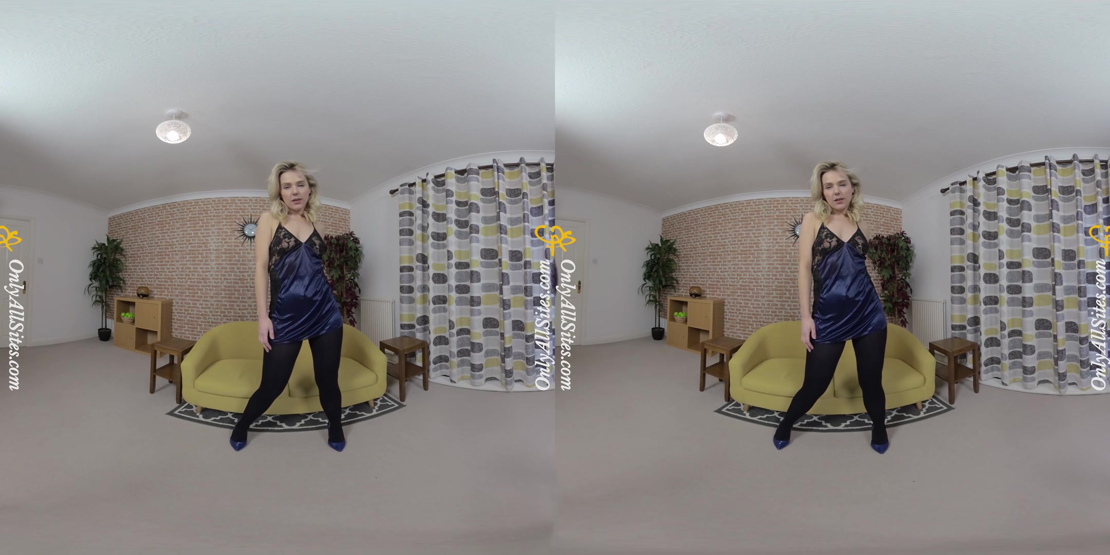 Aston Wilde - teen 18+ in Black Pantyhose - OnlyTease