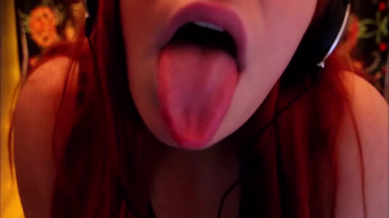 Erotic ASMR redhead teen 18+ gags on, whispers to, and fucks realistic dildo
