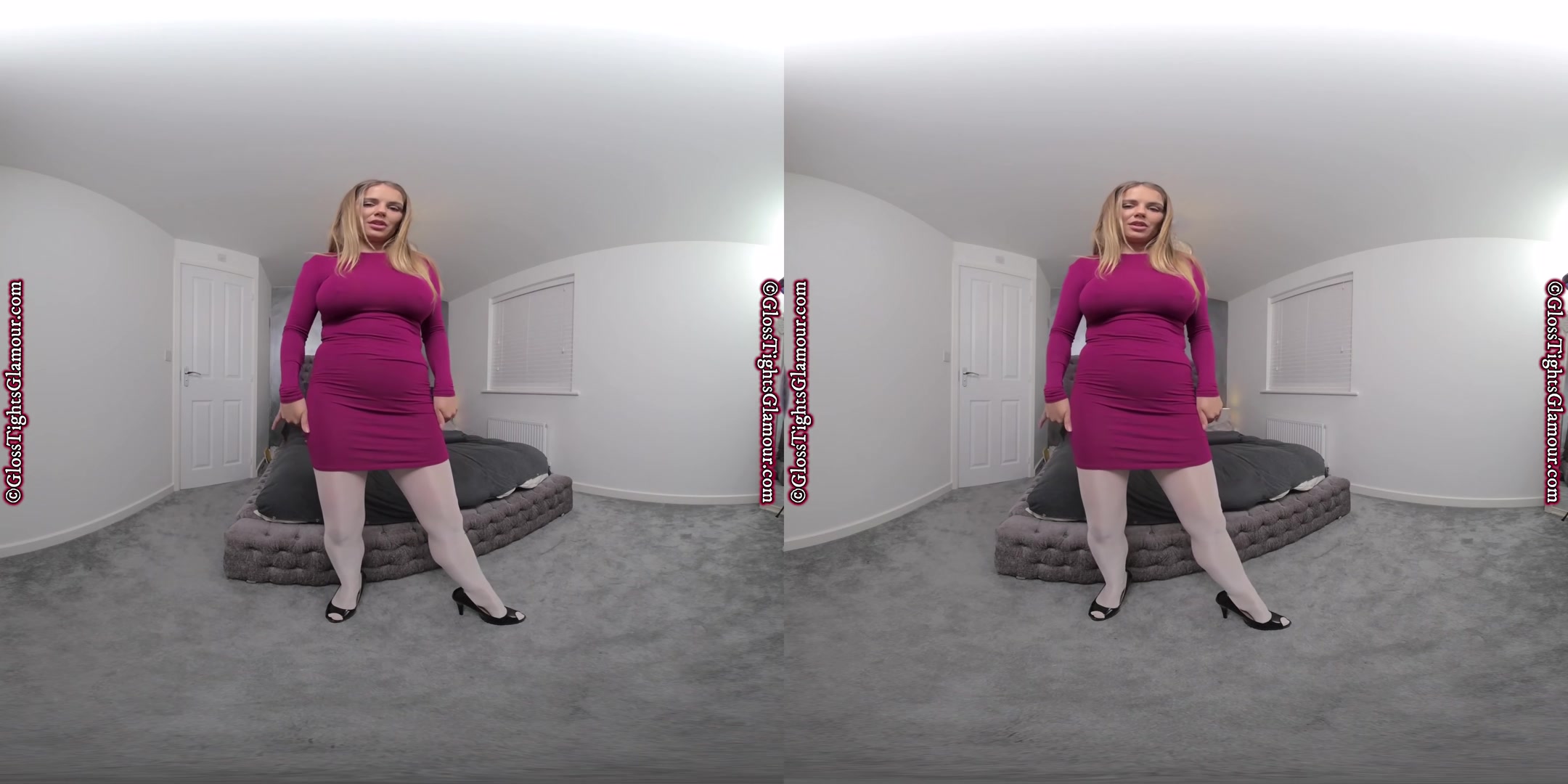 White Tight JOI - GlossTightsGlamourVR