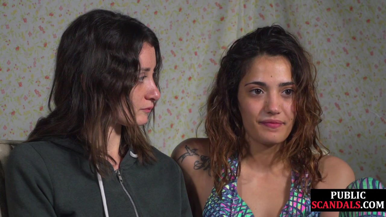 Public bitches fucked in group sex by dominating fuckers