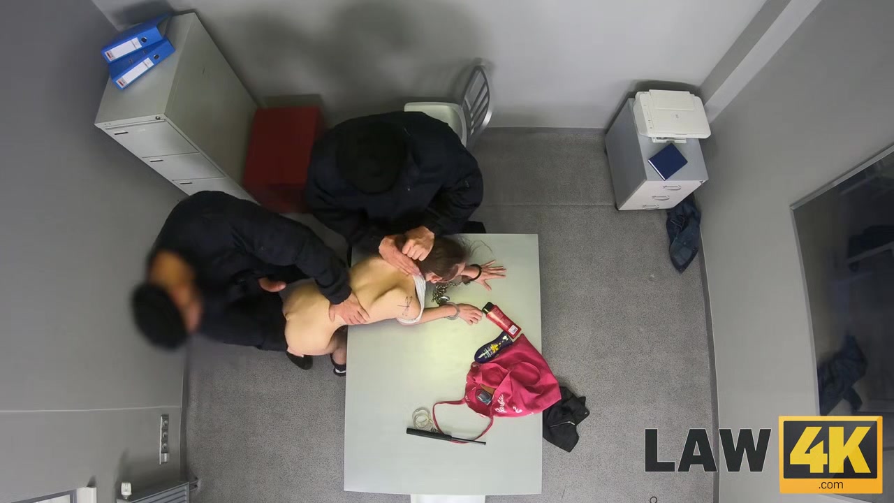 LAW4k. Nice teen 18+ girl Adelle Unicorn gets fucked in interrogation room for theft
