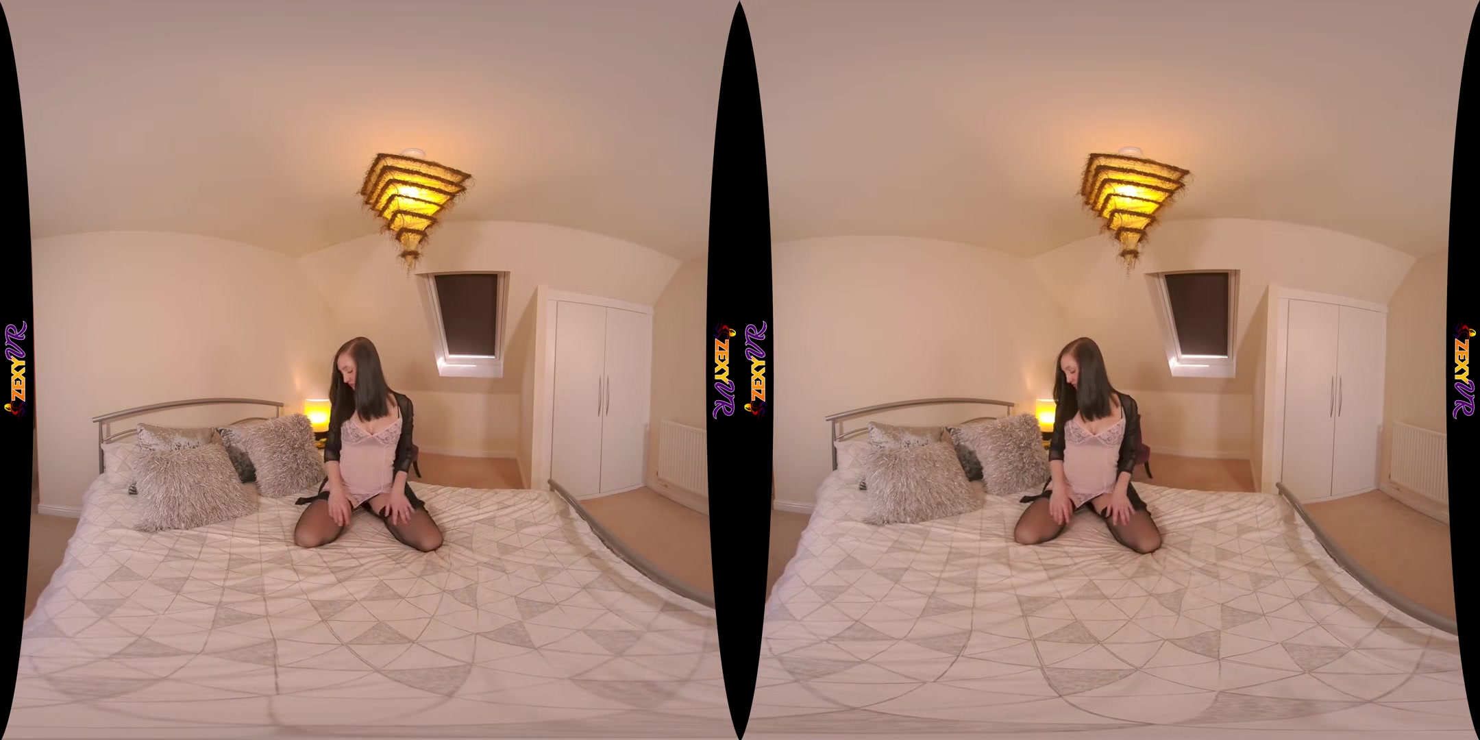 Bedroom Antics - Gorgeous Brunette Stripping - SexLikeReal