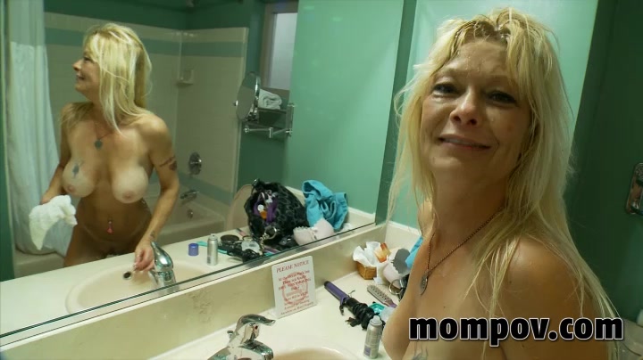Sexy blonde does handjob and blowjob in porn video
