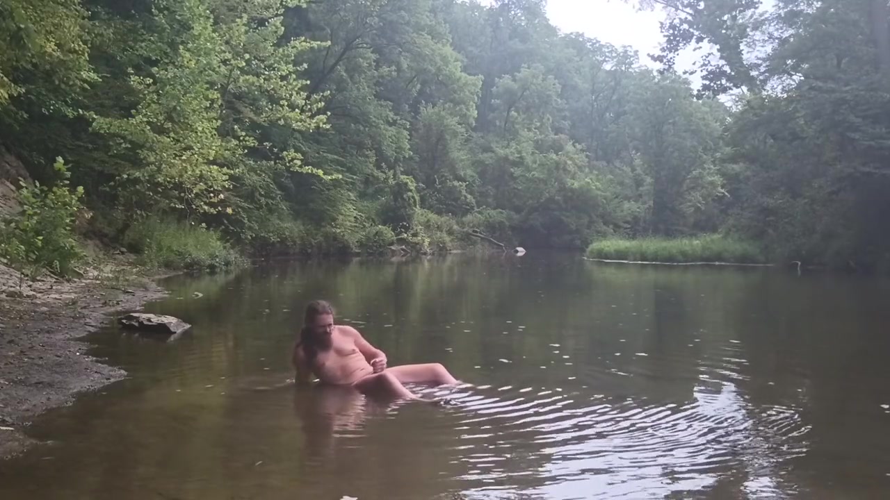 In Nature 13: Massive Cumshot In The Creek!