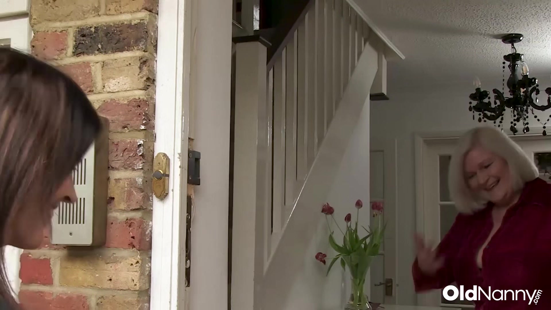 Horny Mature Lesbians Fun During House Tour