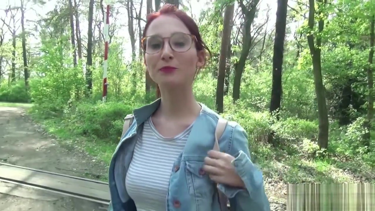 College Redhead teen 18+ Lia In Public Casting