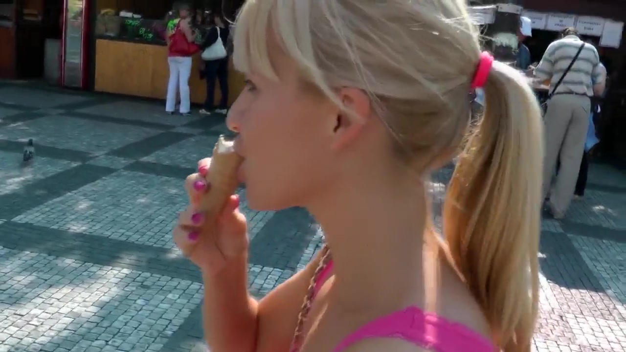 Kinky Bella Baby doing naughty things in public places