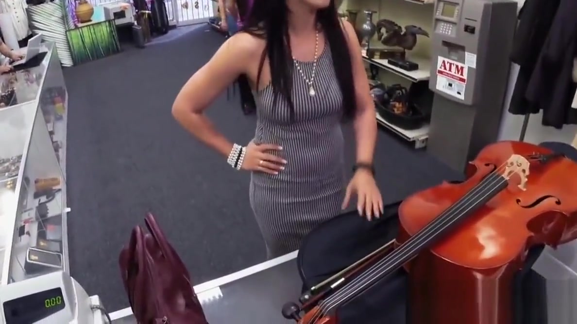 Good looking vixen sells cello and fucks for extra cash
