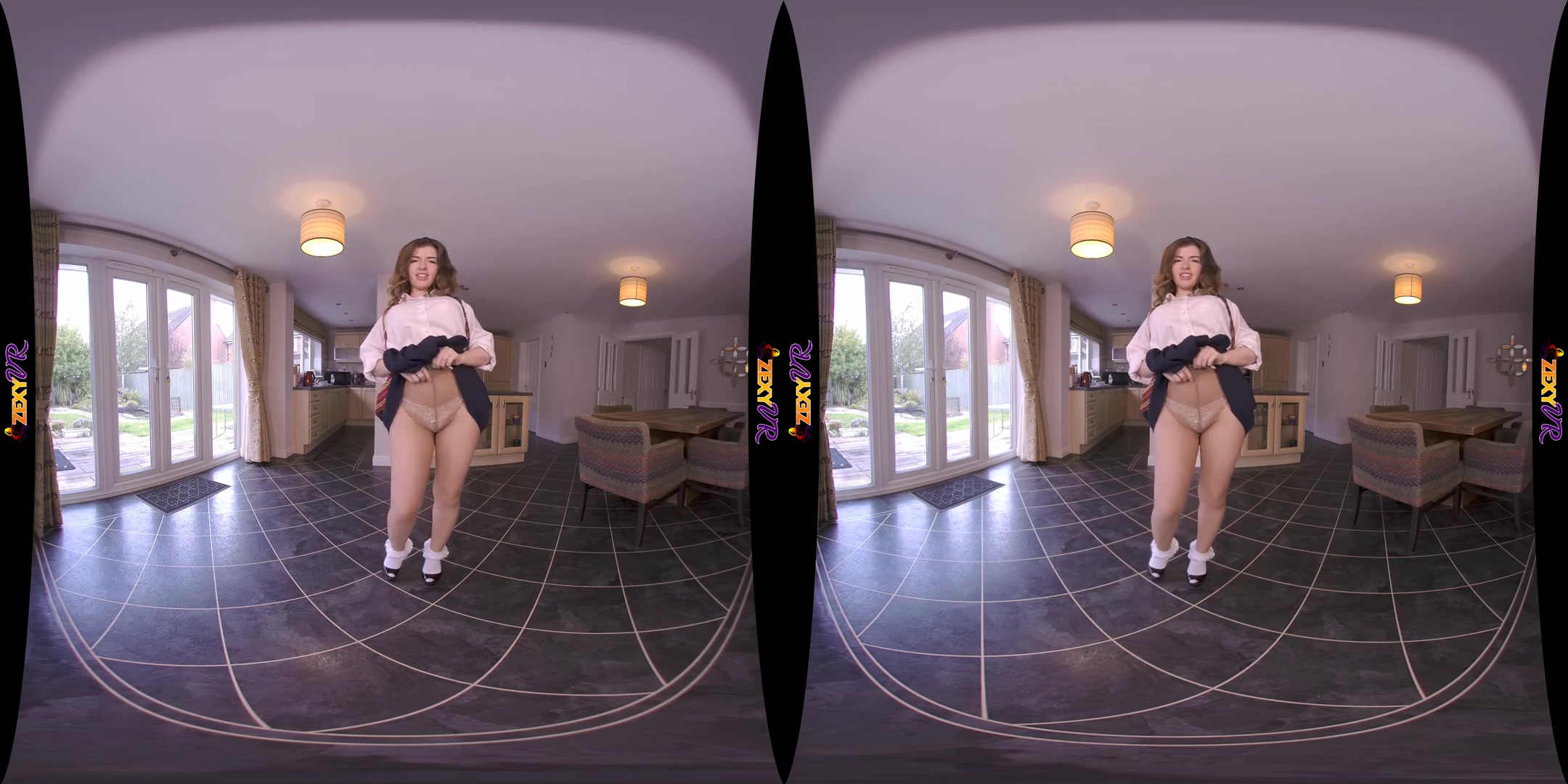 College Girl Tease - Busty Uniform Striptease