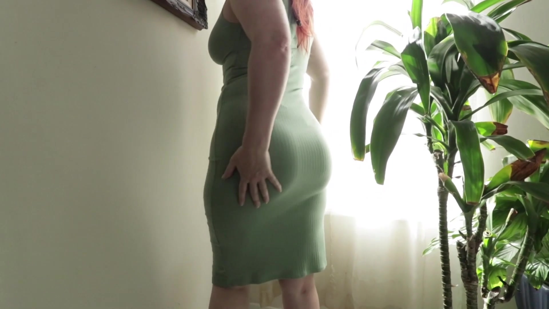 Green Dress - Amberspanks