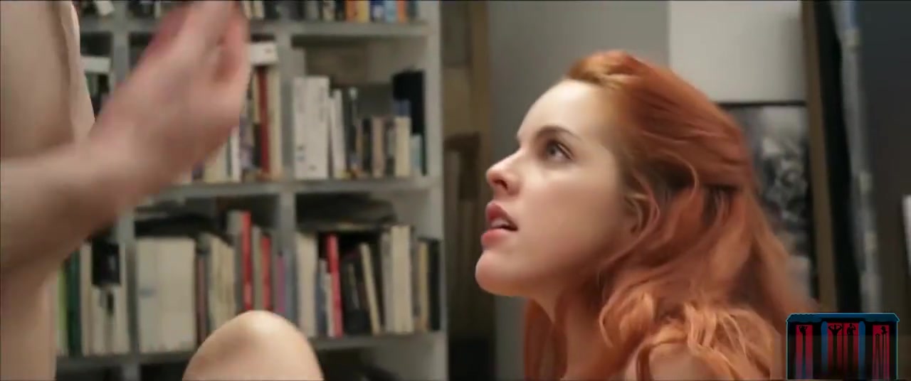 Redhead college student 18+ study room fuck with a guy