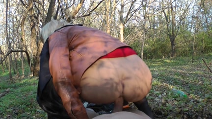 Fancy costume out door sex on Helloween