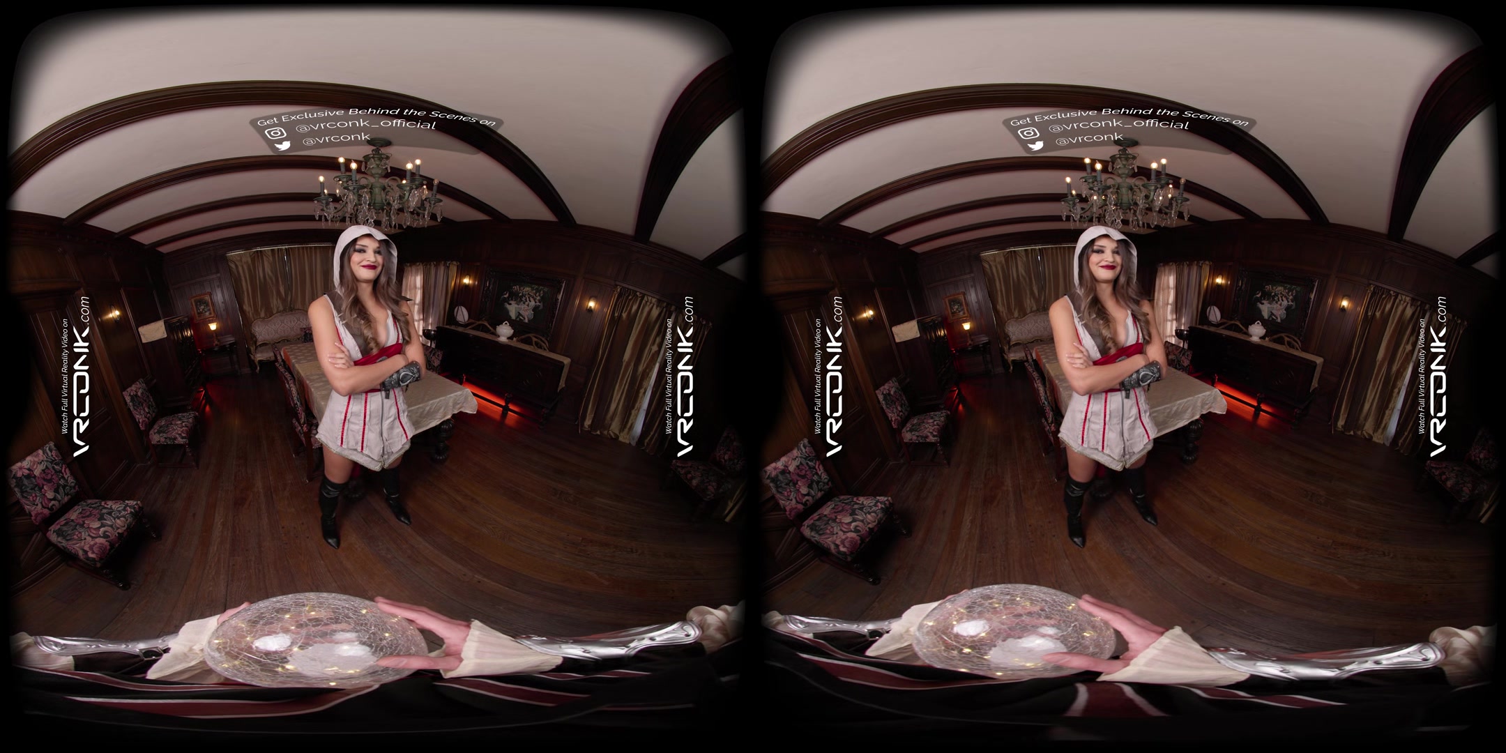 VR Conk Assassins Creed Sexy Babe Gizelle Blanco Fuck and Suck In XXX Parody VR Porn