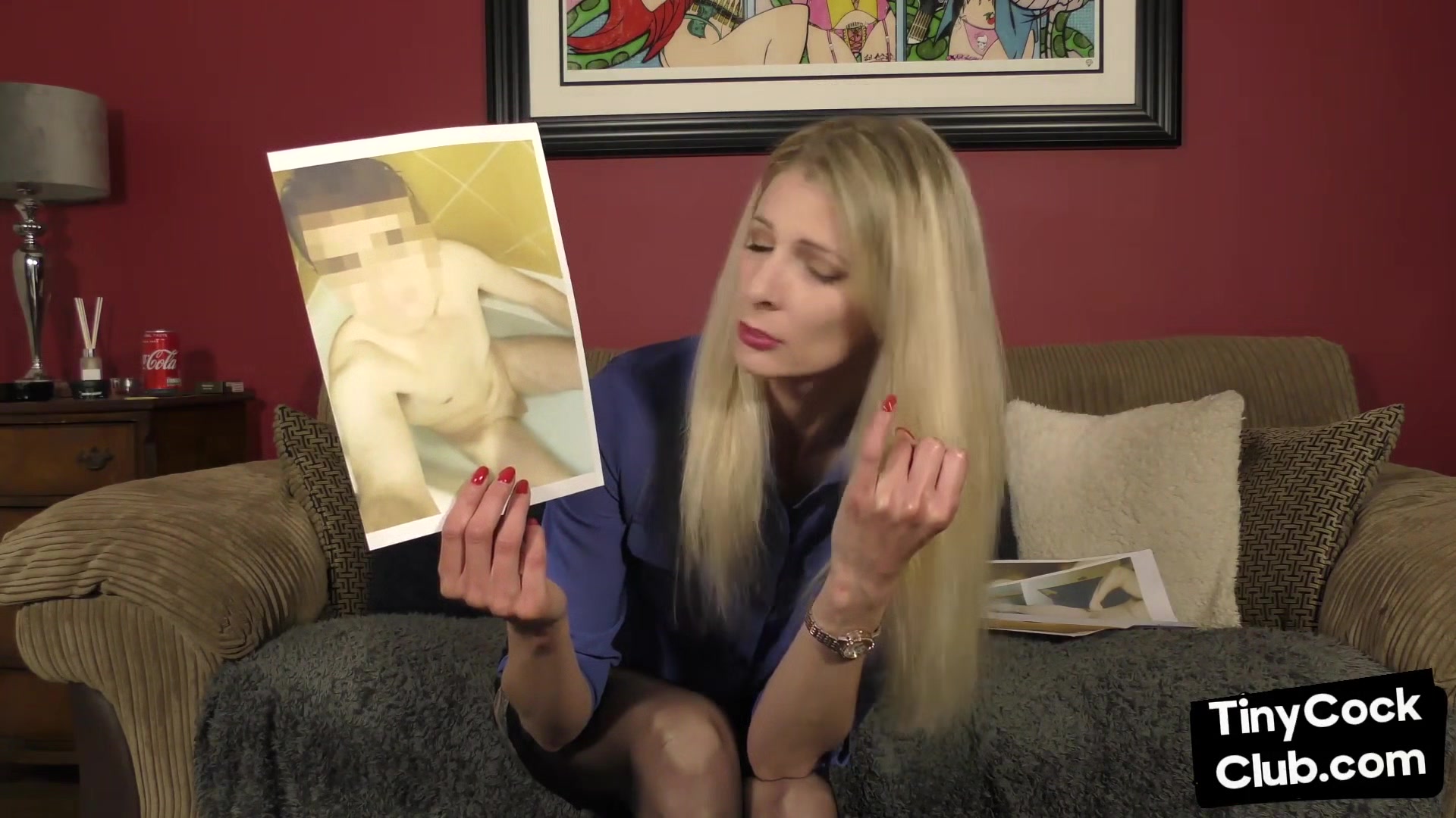 MILF fem in stockings talks about small white dicks