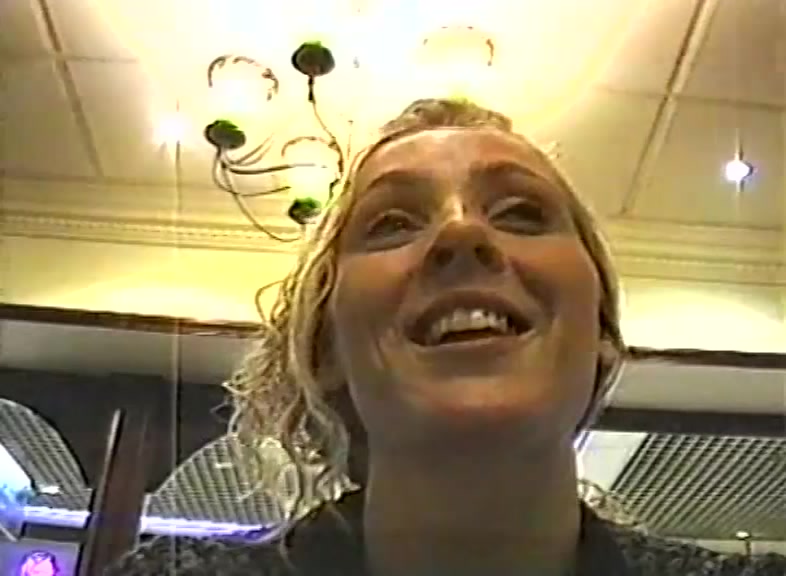 Shameless young slut agrees to flash her twat in a mall