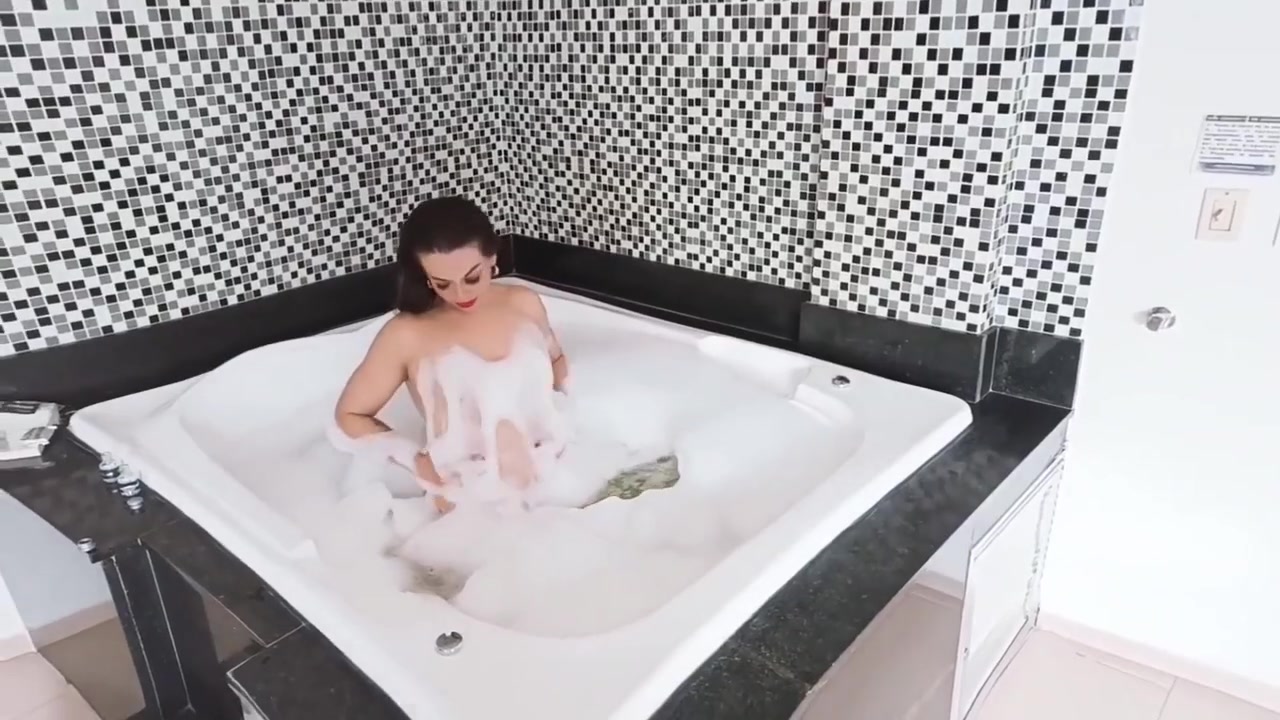 Trans Girl Taking A Bubble Bath