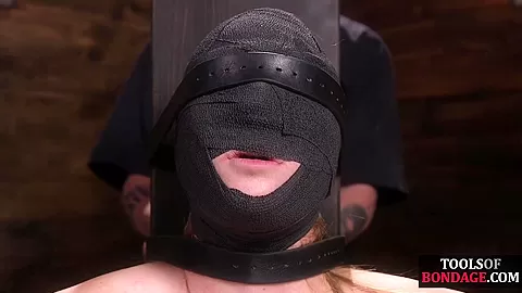 Sensory deprivation bitch caned