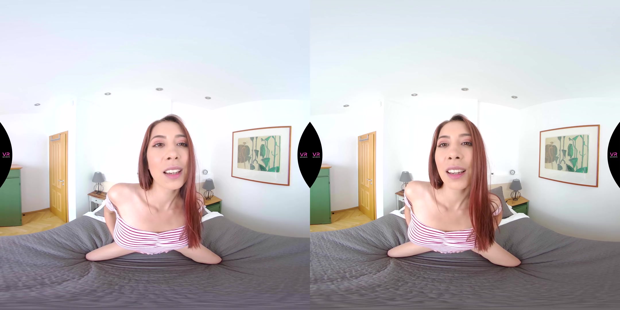 Paula Shy Plays On The Bed