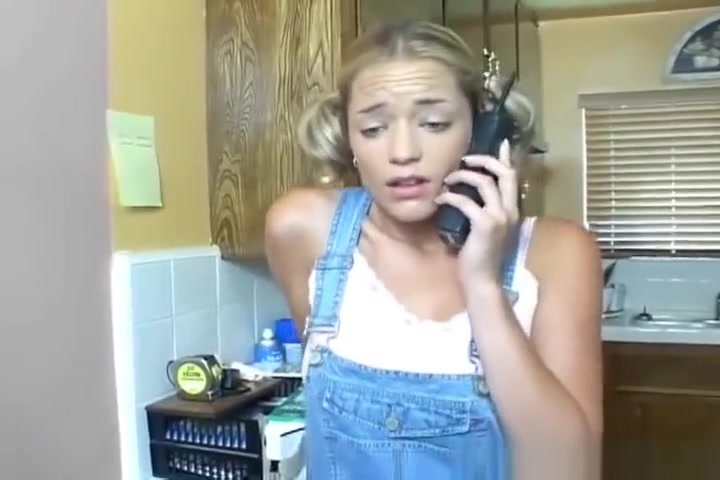 Blonde babysitter sucks her boss's cock