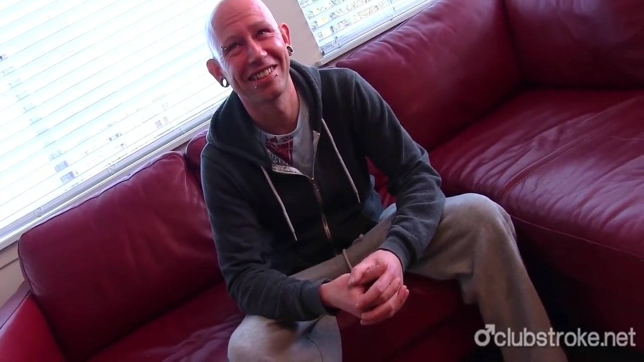 Bald Amateur Rob Jerks Off His Large Shaft