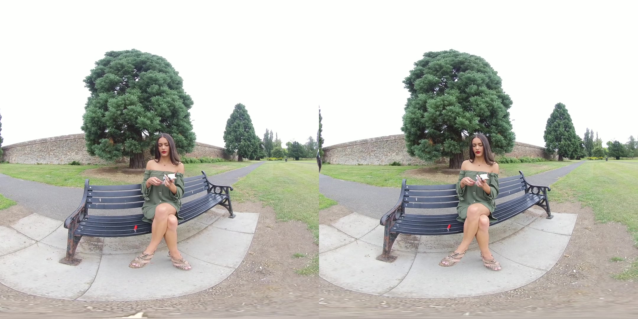Kim Model - Park Bench - VRSmokers