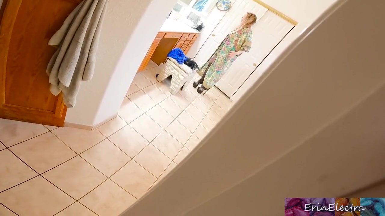 Peeping On Stepmom While She Undresses For Her Bath