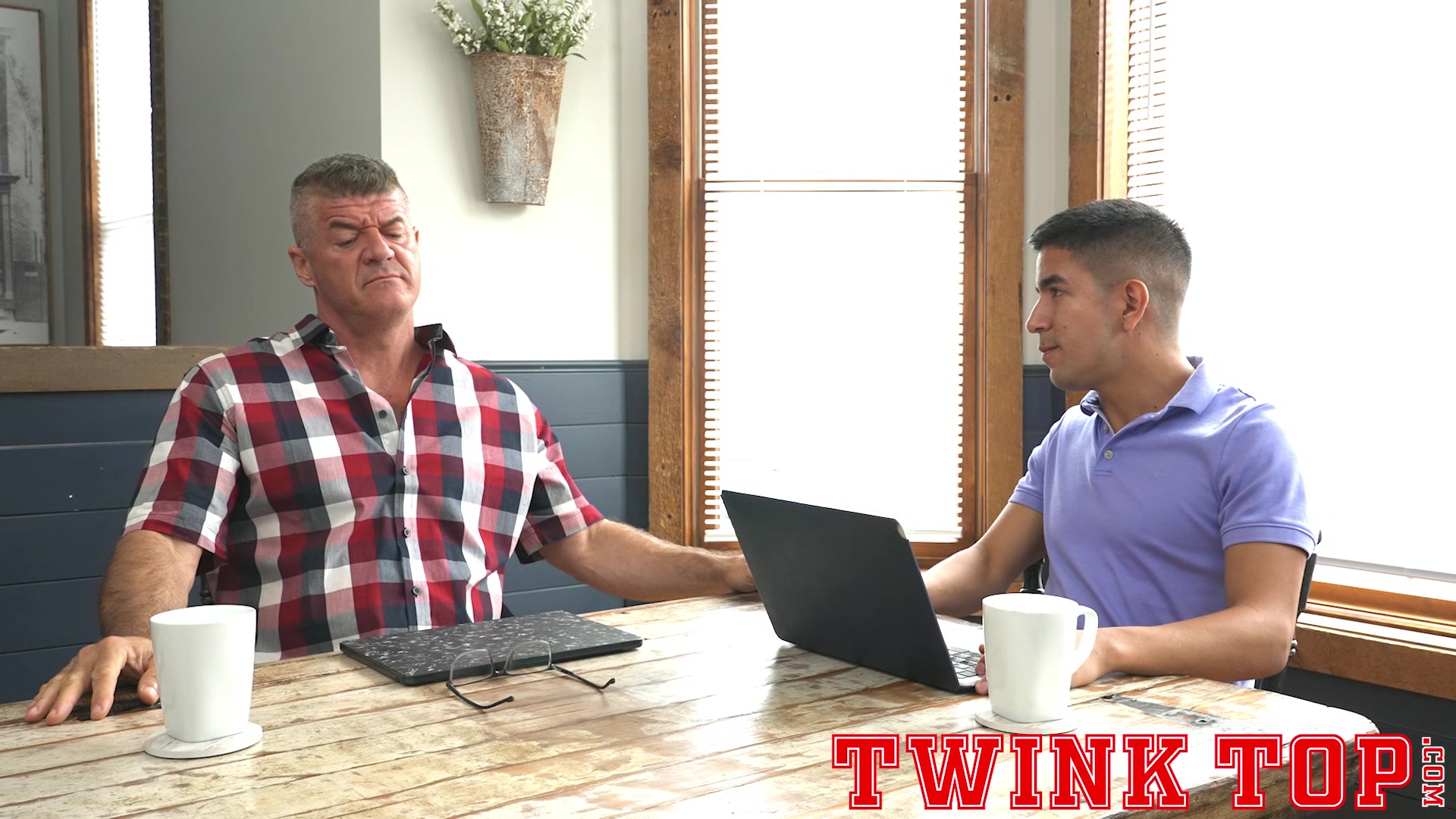TwinkTop Sexy silver fox Dillon Stone fucked hard by hot Latin twink